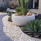 White Landscape Pebbles - installed example (representative)
