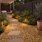 Yellow Landscape Pebbles - installed example (representative)