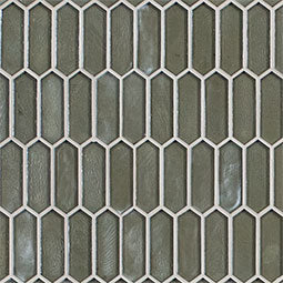 Pixie 6mm Handcrafted Glass Picket Mosaic — clean product view — color Grigia