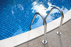 Praia Carrara Porcelain Pool Coping - installed example (representative)