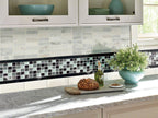 Premium Black Polished Granite Pencil Molding installed room scene