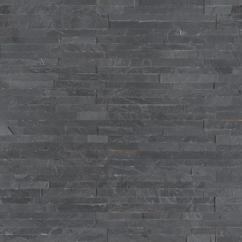 RockMount M-Series 4.5x16 Natural-Stone Mini Stacked-Stone Panel — clean product view — color Premium Black
