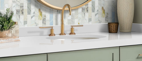 Premium Plus White quartz — room scene