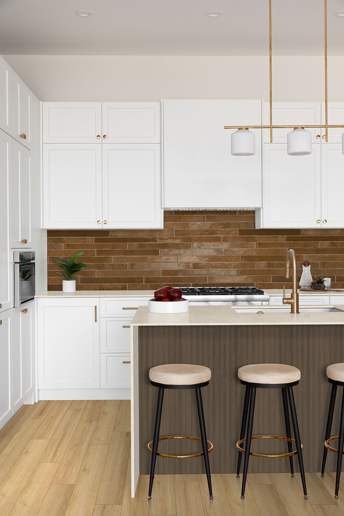 Prescott 7x48 6.5mm 20MIL Waterproof Rigid-Core LVP — installed room view — color Amber Forrester
