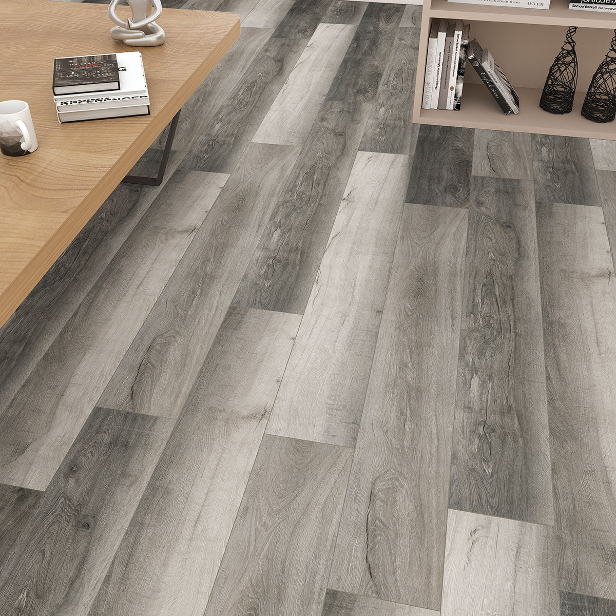 Prescott 7x48 6.5mm 20MIL Waterproof Rigid-Core LVP — installed room view — color Bracken Hill
