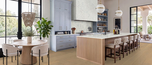 Calacatta Azulean quartz — room scene