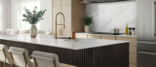 Calacatta Lapiza quartz — room scene