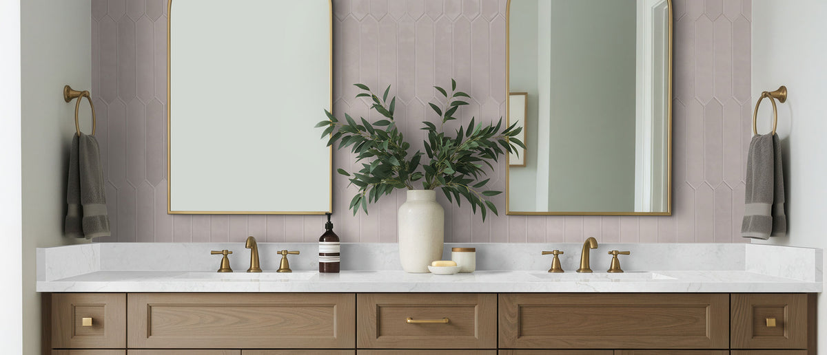 Calacatta Miraggio Lusso quartz — room scene