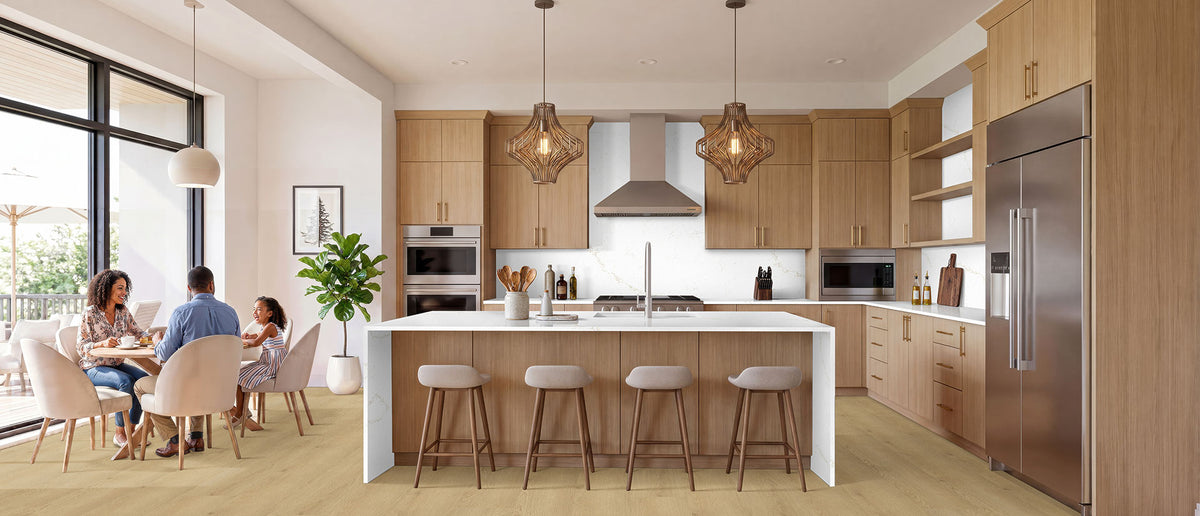 Calacatta Rusta quartz — room scene