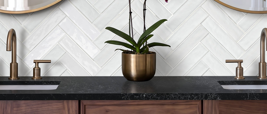 Midnight Corvo quartz — room scene