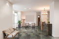Rain Forest 12x12 Polished Marble Tile — installed room view — color Green, cream, dark brown, rust and dark red