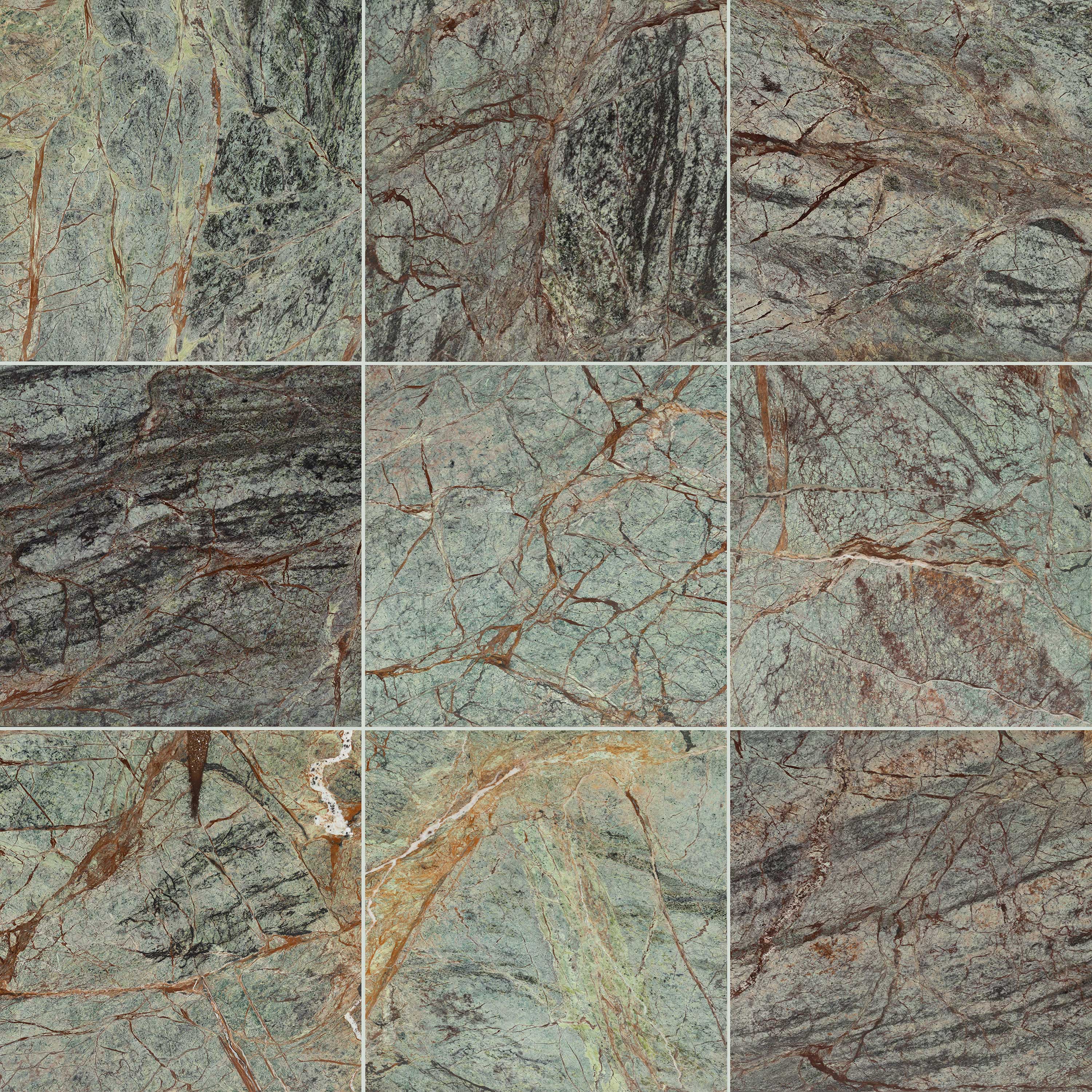 Rain Forest 12x12 Polished Marble Tile — clean product view
