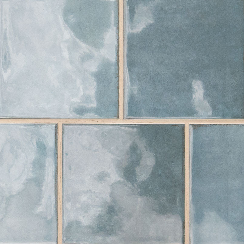 Renzo Glossy Ceramic Wall Tile — clean product view — color Denim, size 5x5