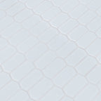 Domino Retro Bianco Picket 8mm Glossy Porcelain Mosaic — isometric scale view