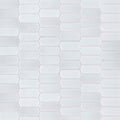 Domino Retro Bianco Picket 8mm Glossy Porcelain Mosaic — clean product view