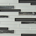 Rocklin Interlocking 8mm Stone-Glass Mosaic — clean product view — color Neutral multicolor