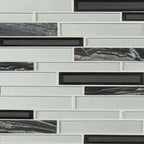 Rocklin Interlocking 8mm Stone-Glass Mosaic — clean product view — color Neutral multicolor