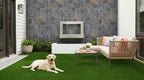 Rockmount Natural-Stone Fieldstone Veneer — installed room view — color Avalon Bay