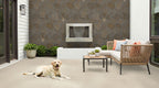 Rockmount Natural-Stone Fieldstone Corners — installed room view — color Bedford Brown