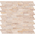 Roman Beige 6mm Splitface Peel-and-Stick Travertine Mosaic — clean product view