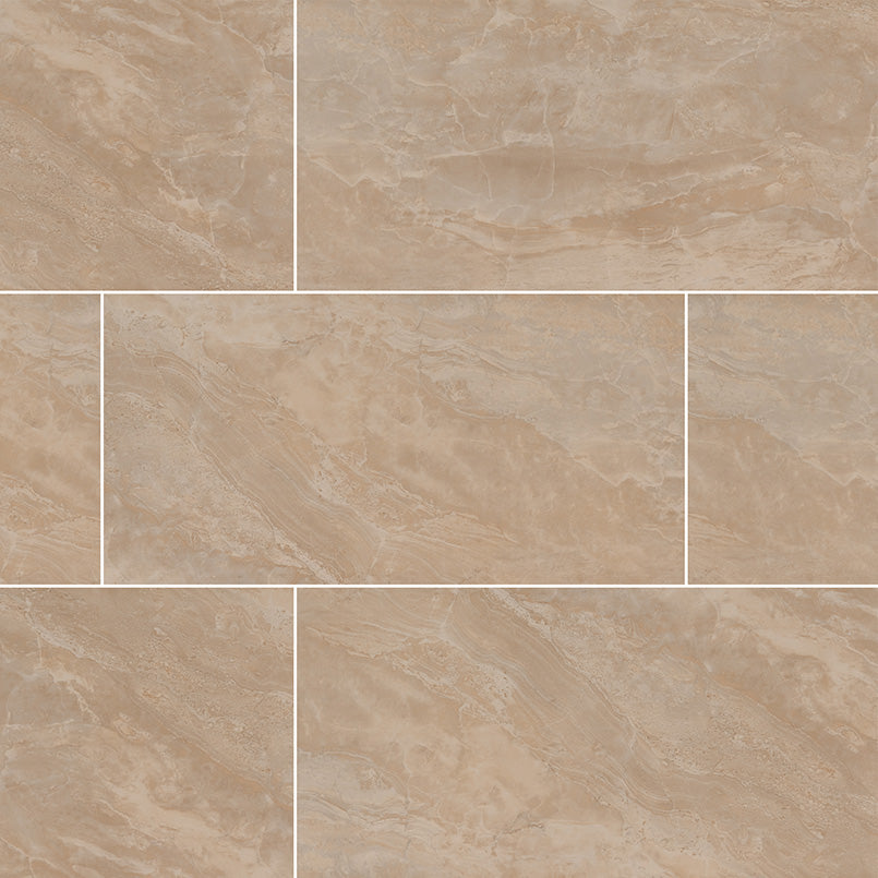 Onyx 3x18 Matte and Polished Porcelain Bullnose — clean product view — color Sand