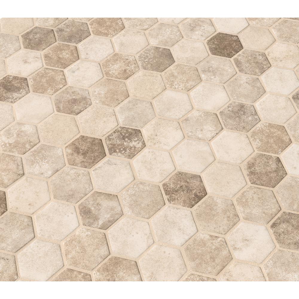 Sandhills 6mm Recycled-Glass Hexagon Mosaic — clean product view
