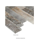 Savoy Interlocking 8mm Glass Mosaic product view