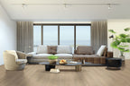 Shorecliffs 9x87 12mm Waterproof Hybrid Rigid-Core Flooring — installed room view — color Brundinson Wood