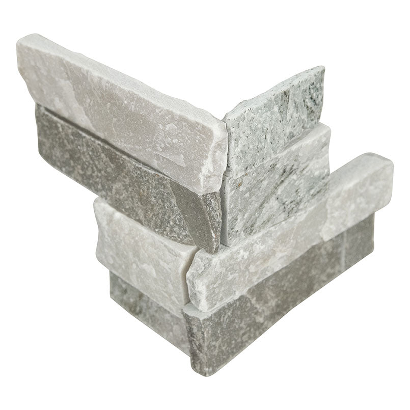 RockMount M-Series 4.5x9 Natural-Stone Mini Panel Corner — close-up texture view — color Sierra Blue