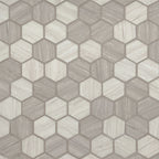 Silva Oak 2-Inch Hexagon 6mm Recycled-Glass Mosaic — clean product view