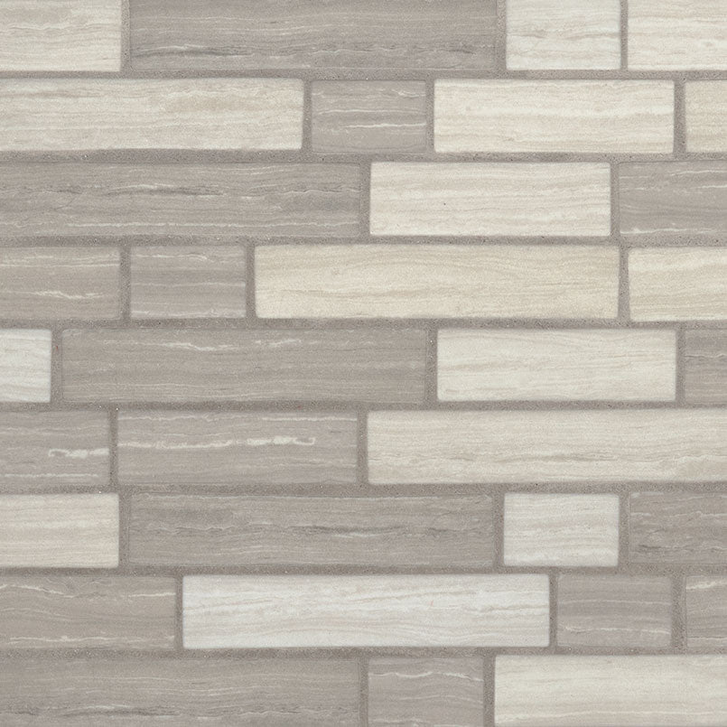 Silva Oak Interlocking 6mm Recycled-Glass Mosaic product view