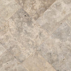 Silver Travertine Natural Stone Paver - iso (representative)