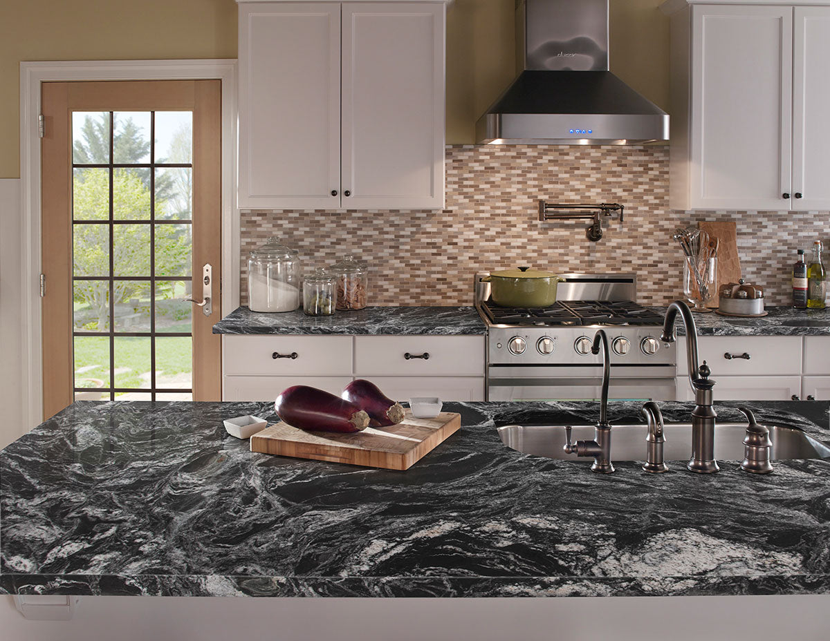 Silver Waves Granite Slab — room scene