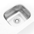 18-Gauge Stainless-Steel Single-Bowl 1618 Sink — installed room view — color Light gray stainless steel