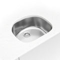 18-Gauge Stainless-Steel Single-Bowl 2321 Sink — installed room view — color Light gray stainless steel