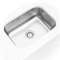 18-Gauge Stainless-Steel Single-Bowl 2318 Sink — installed room view — color Light gray stainless steel