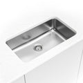 18-Gauge Stainless-Steel Single-Bowl 3018 Sink — installed room view — color Light gray stainless steel
