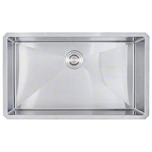 18-Gauge Handcrafted Stainless-Steel Single-Bowl 3219 Sink — clean product view — color Light gray stainless steel