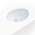Porcelain Oval Undermount Vanity Sink installed view
