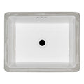 White Porcelain Rectangular Flat-Bottom Undermount Vanity Sink 2015 — clean product view