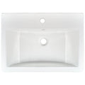 White Porcelain Rectangular Overmount Vanity Sink 2417 — clean product view