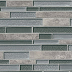 Smoky Alps Interlocking 8mm Porcelain-Glass Mosaic — clean product view