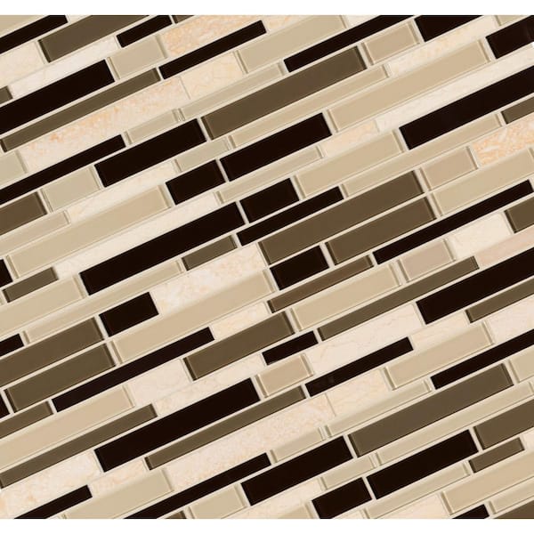 Sonoma Valley Interlocking 4mm Stone-Glass Mosaic product view