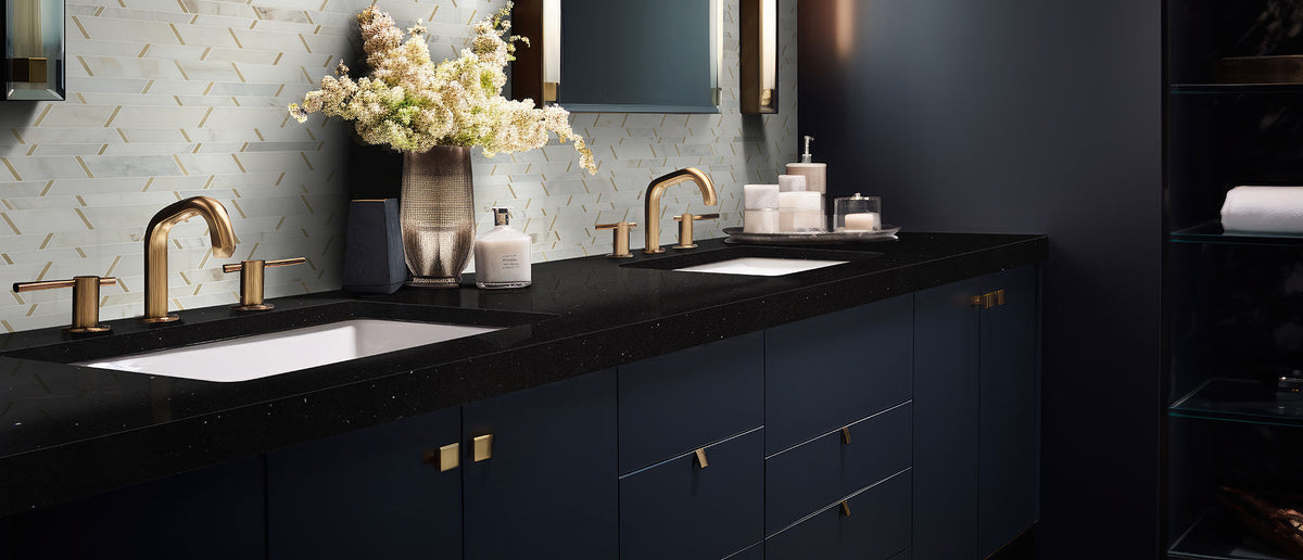 Sparkling Black countertop room inspiration; installation shown is illustrative