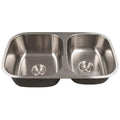 18-Gauge Stainless-Steel Double-Bowl 60/40 3120S Sink — installed room view
