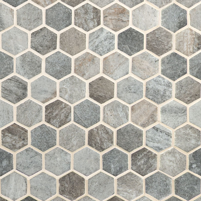 Stonella 2-inch Hexagon 6mm Recycled-Glass Mosaic — clean product view