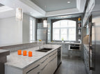 Stream White Granite Slab — room scene