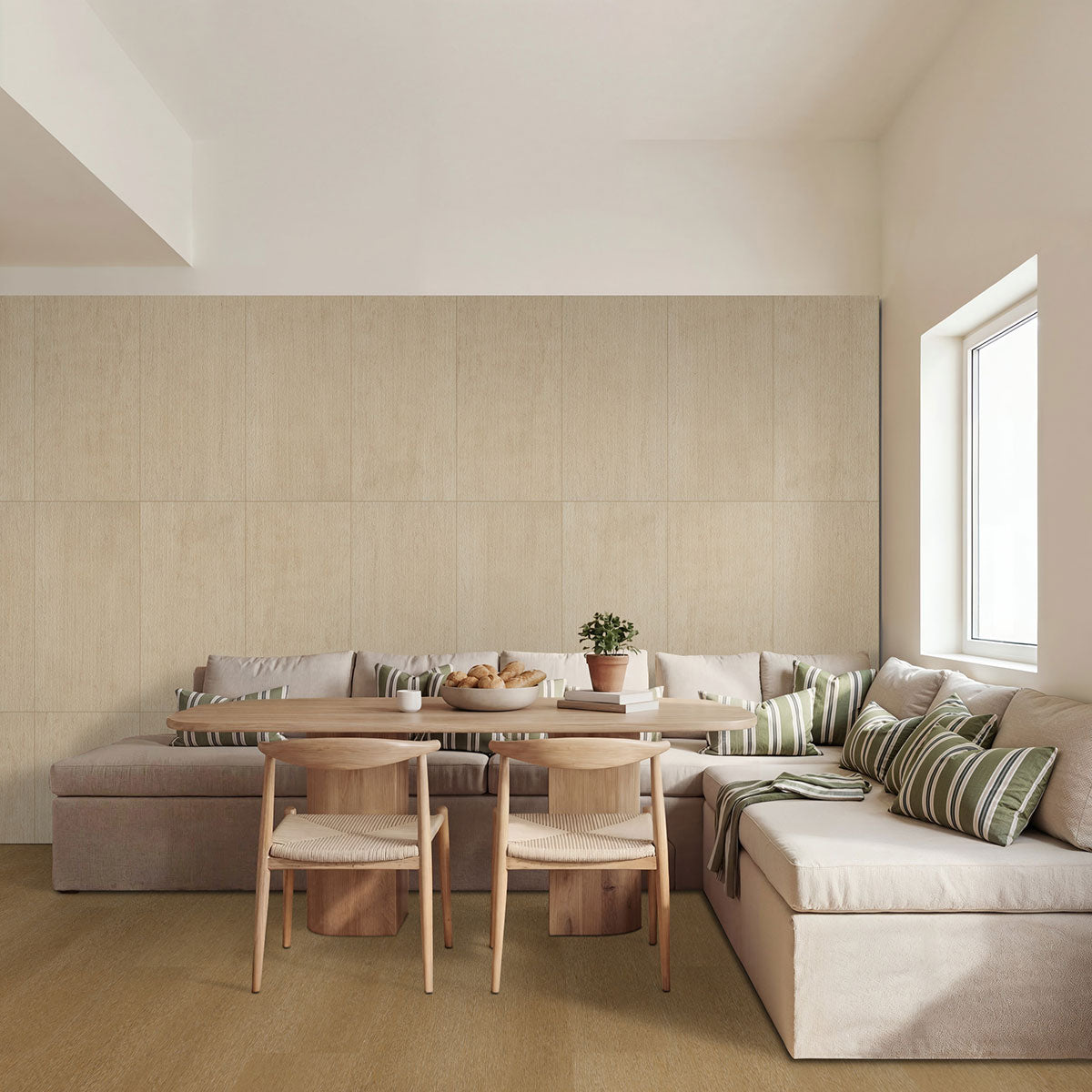 Studio 9x48 9mm Waterproof Rigid-Core LVP — installed room view — color Taos