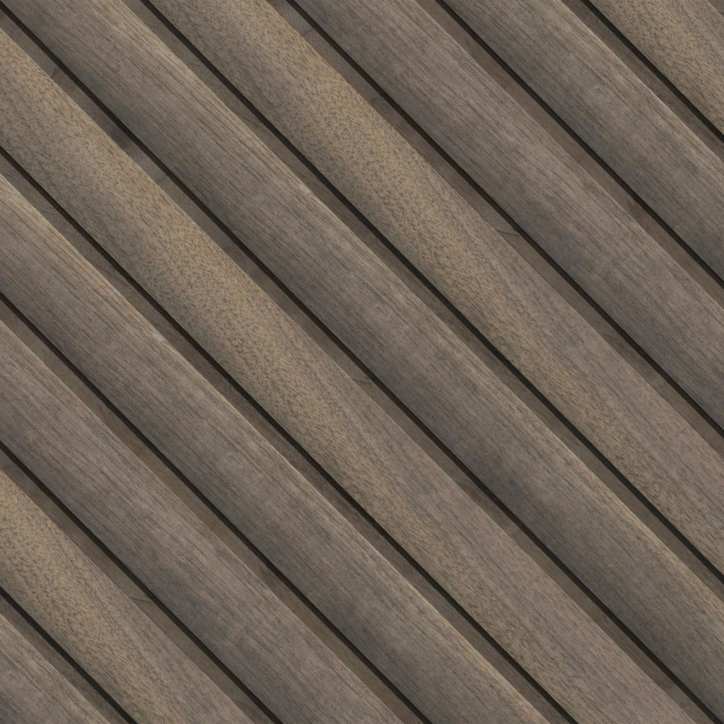 Reeded Acoustic Wood Slat Tawny, surface and profile detail