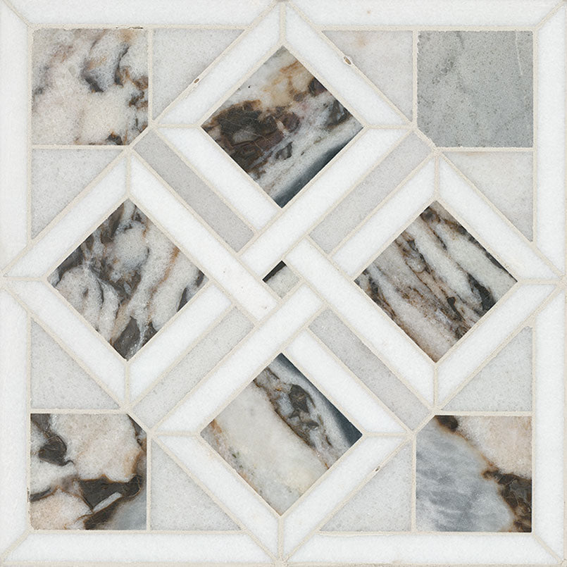 Tessere Pattern Polished Marble Mosaic — clean product view — color Pattern